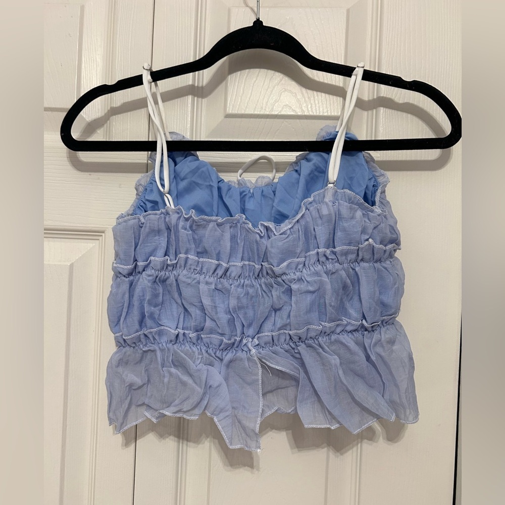 NWOT Blue Ruffled Skirt Set (Amazon) - Picture 6 of 8